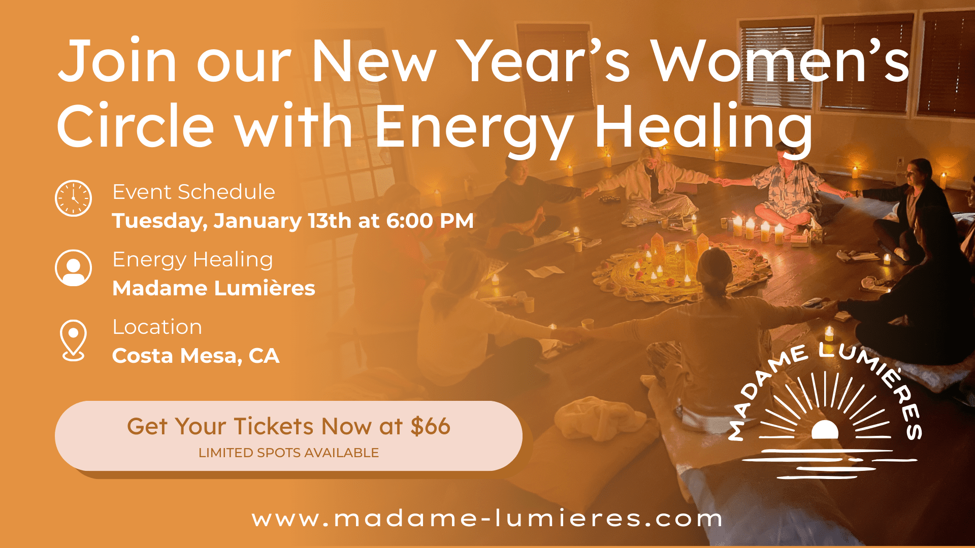women circle January energy healing Costa Mesa Orange County